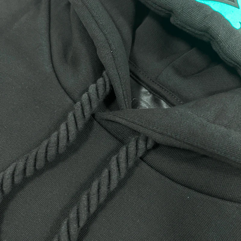 Syna World OG Rope Hoodie - Black / Teal