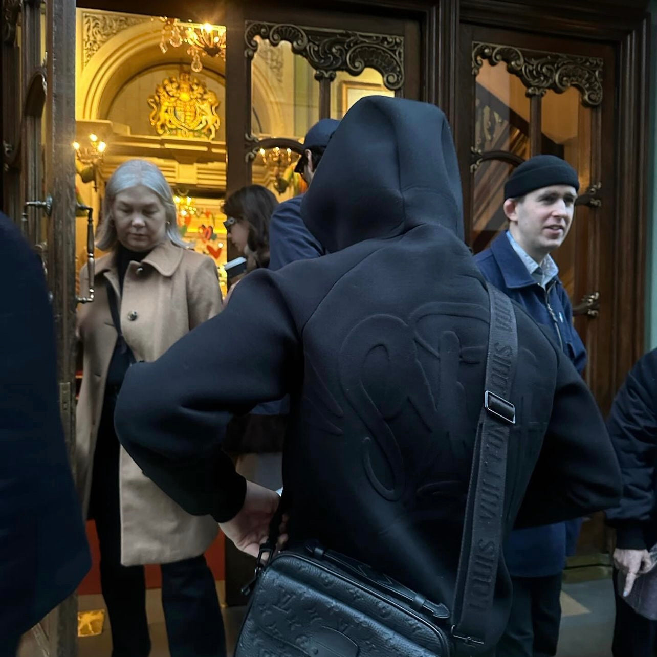 Syna World Neoprene Embossed Hoodie - Black