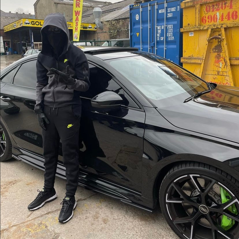 Nike Tech Fleece Bottoms - Black / Volt (New Season)