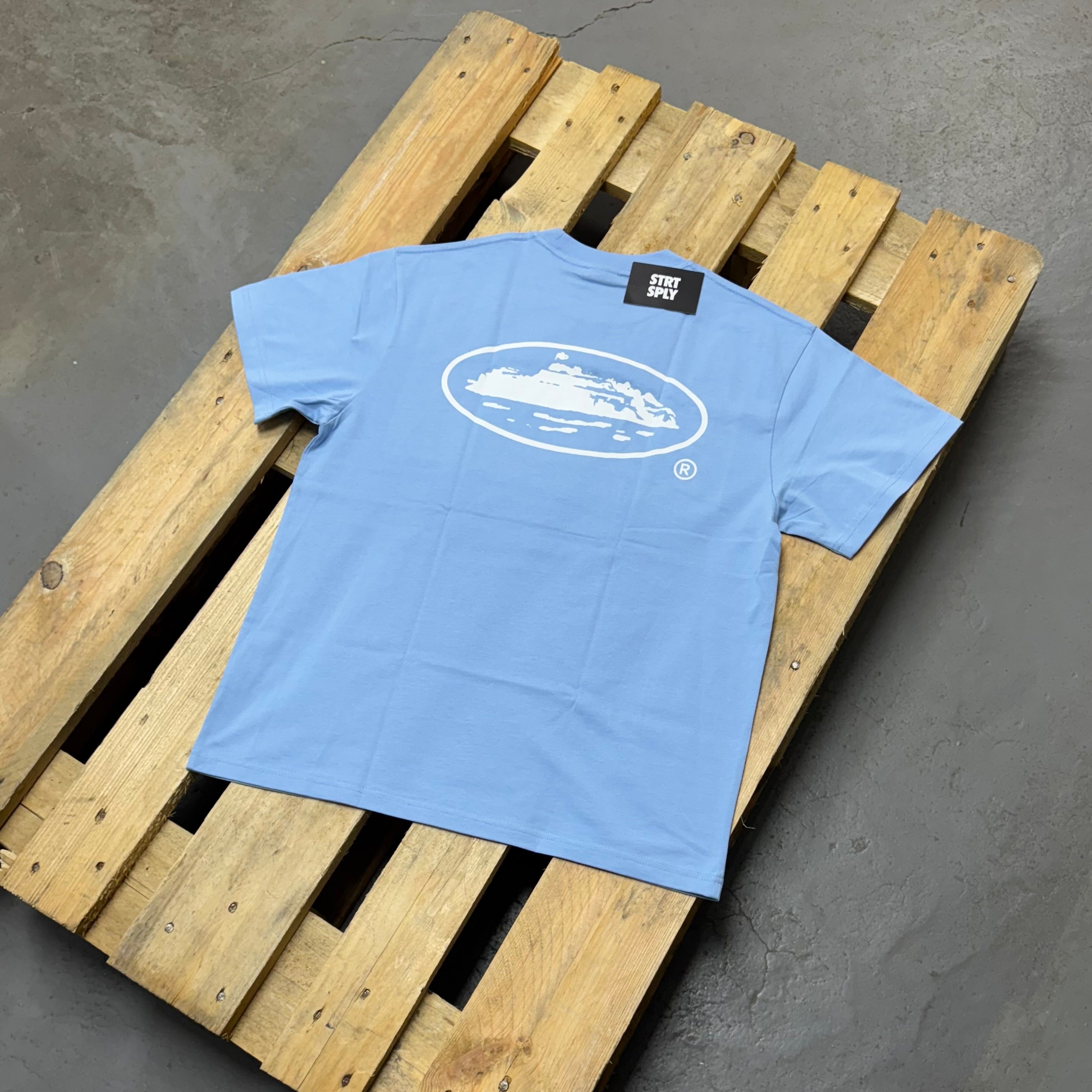 Corteiz RTW OG Island T-Shirt - Baby Blue