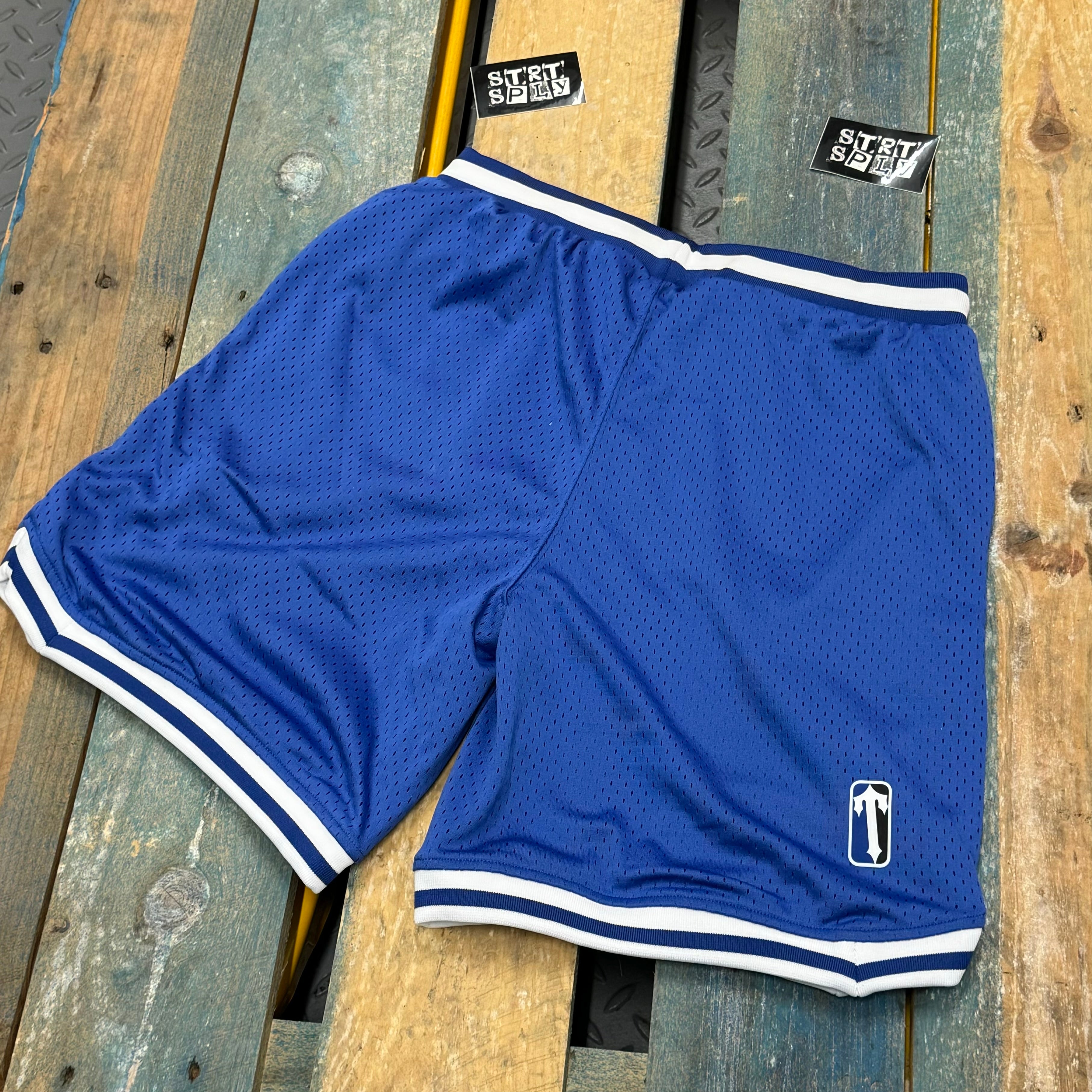 Trapstar It's A Secret Basketball Shorts - Blue / White
