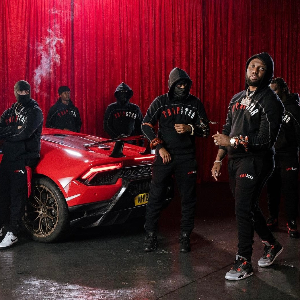 Trapstar Irongate Chenille Arch Hooded Tracksuit - Infrared Edition