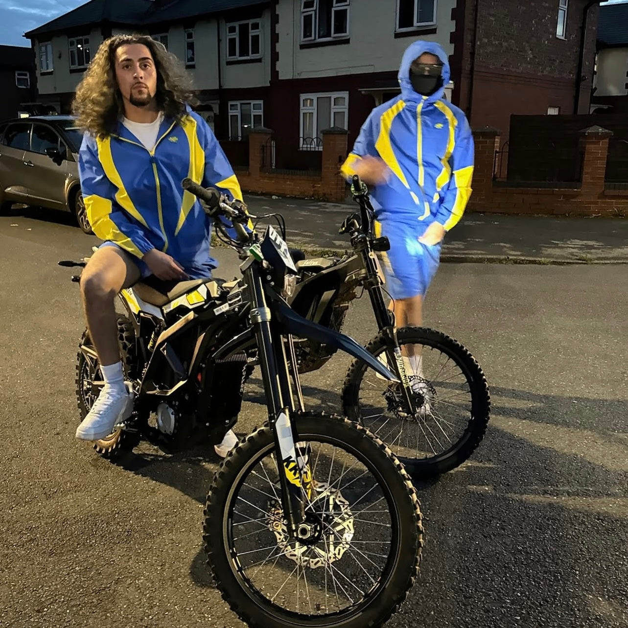 Syna World Vortex Woven Shorts - Blue / Yellow