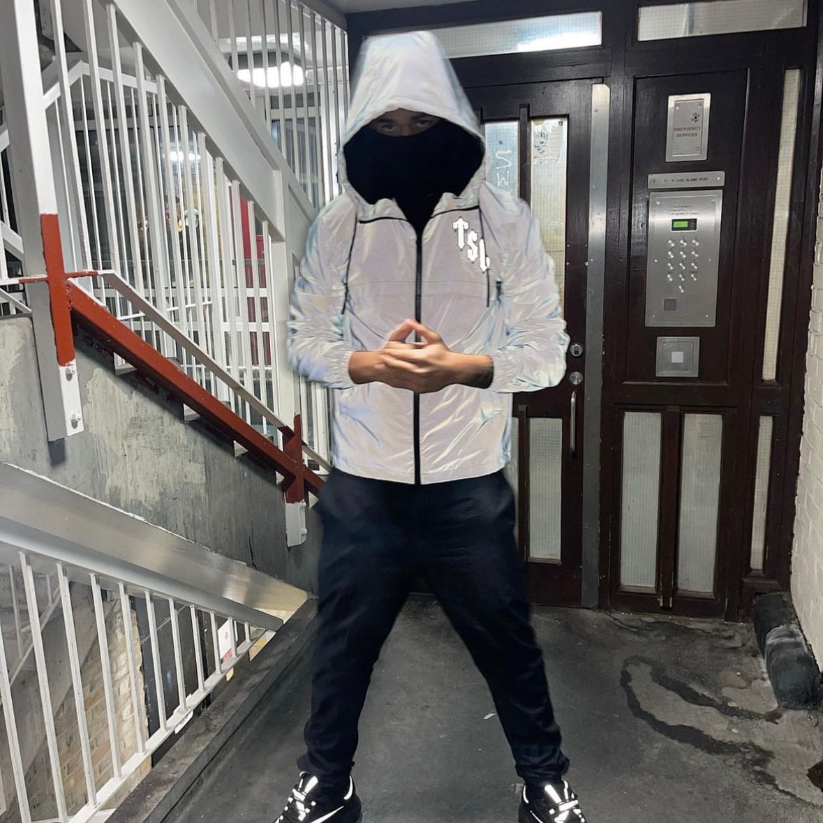 Trapstar Shooters Windbreaker - Black / Reflective