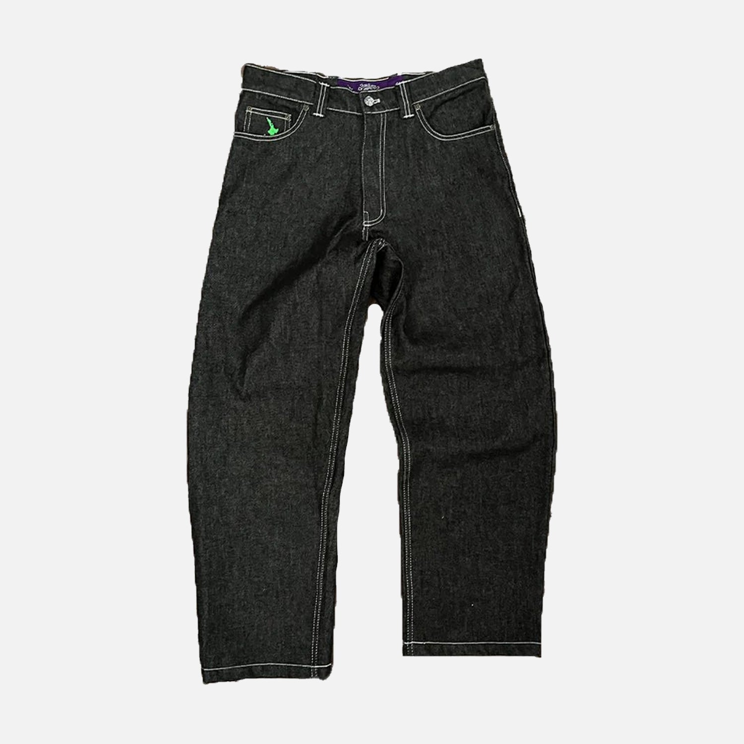 Always Do What You Should Do Denim Heavy Duty Jeans - Black @