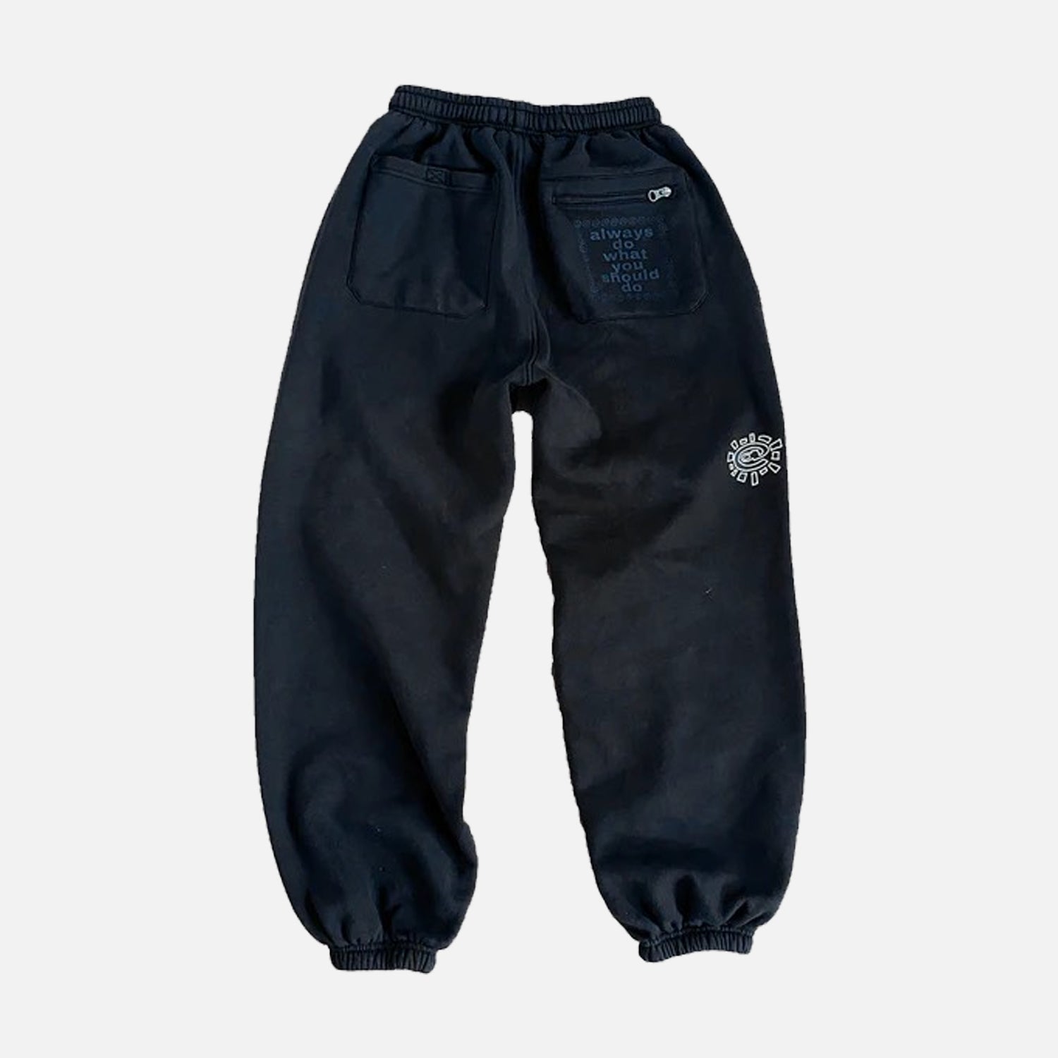 Always Do What You Should Do Sun Relaxed Bottoms - Black