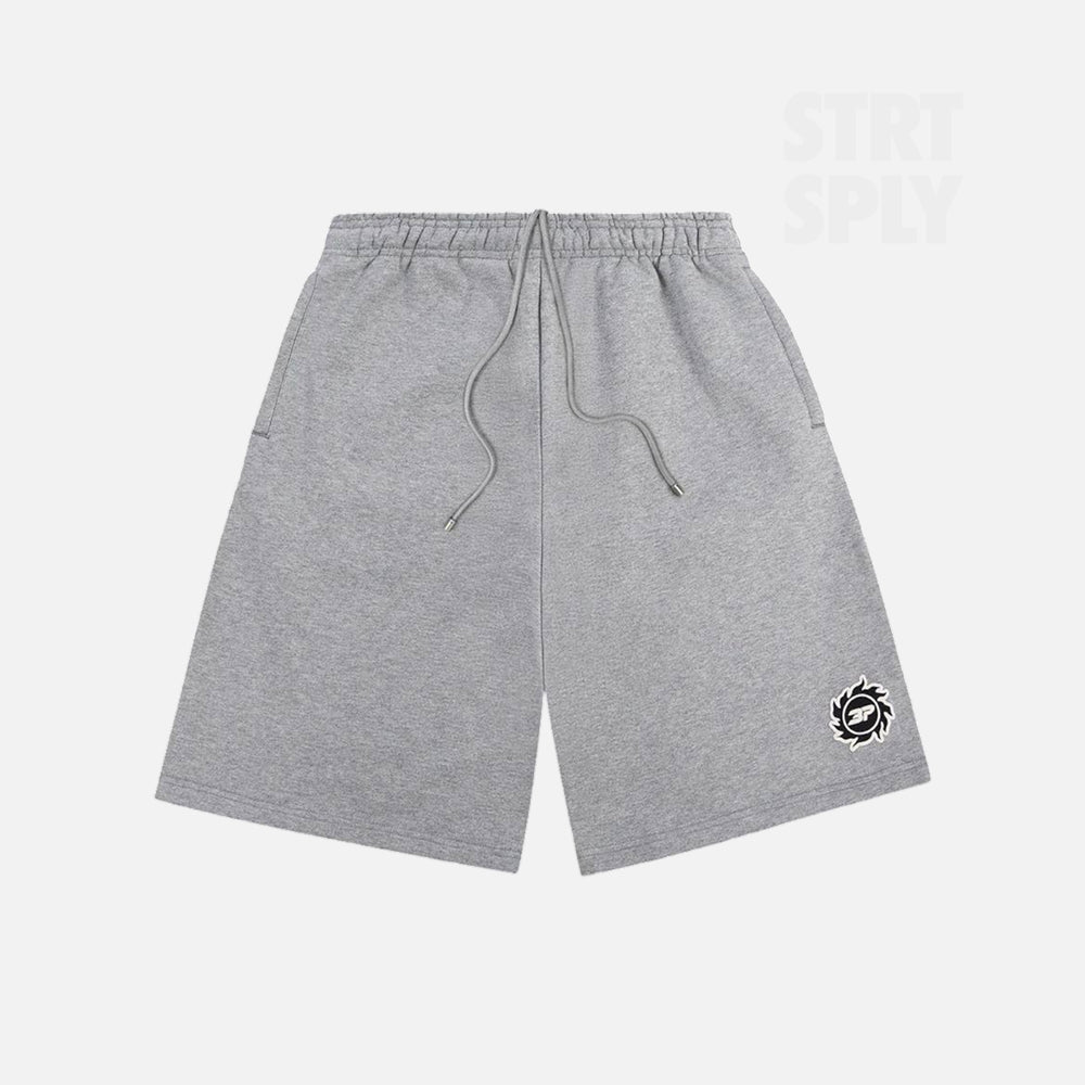 Broken Planet Sun Logo Shorts - Heather Grey