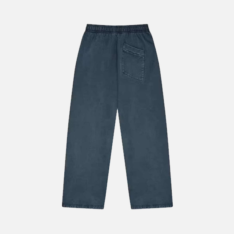 Broken Planet Basics Wide Leg Bottoms - Washed Outerspace Blue