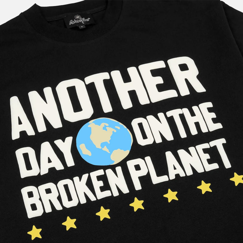Broken Planet Another Day T-Shirt - Midnight Black