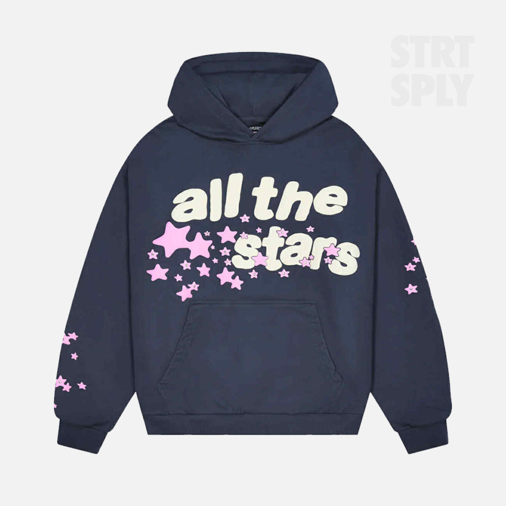 Broken Planet All The Stars Hoodie - Deep Navy / Pink