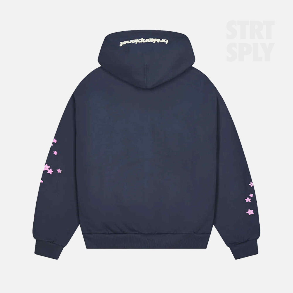 Broken Planet All The Stars Hoodie - Deep Navy / Pink