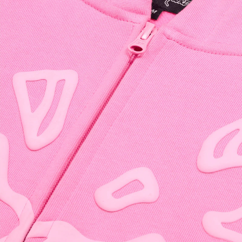 Broken Planet Zip-Up Hoodie - Candy Pink