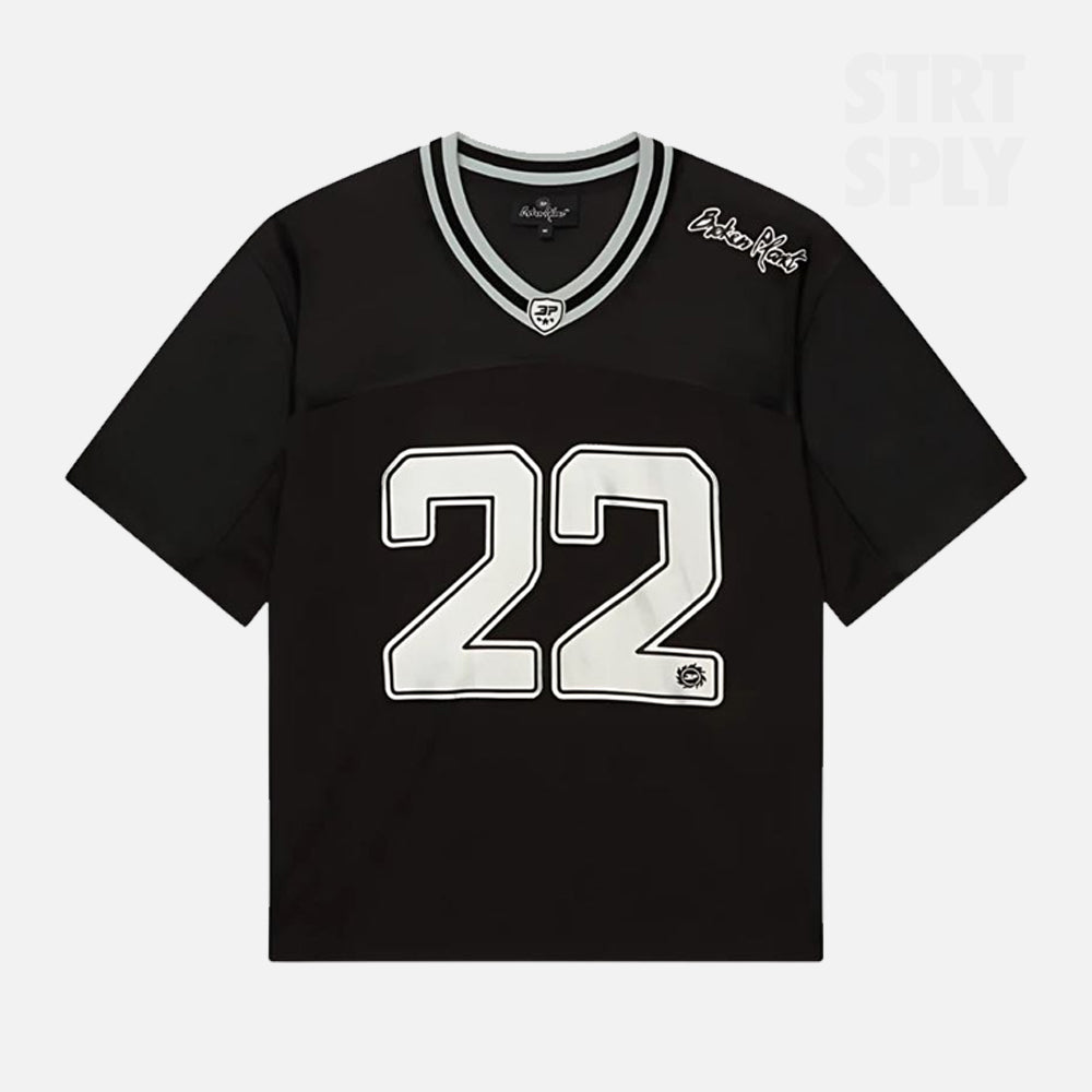 Broken Planet Football Jersey - Black / Silver