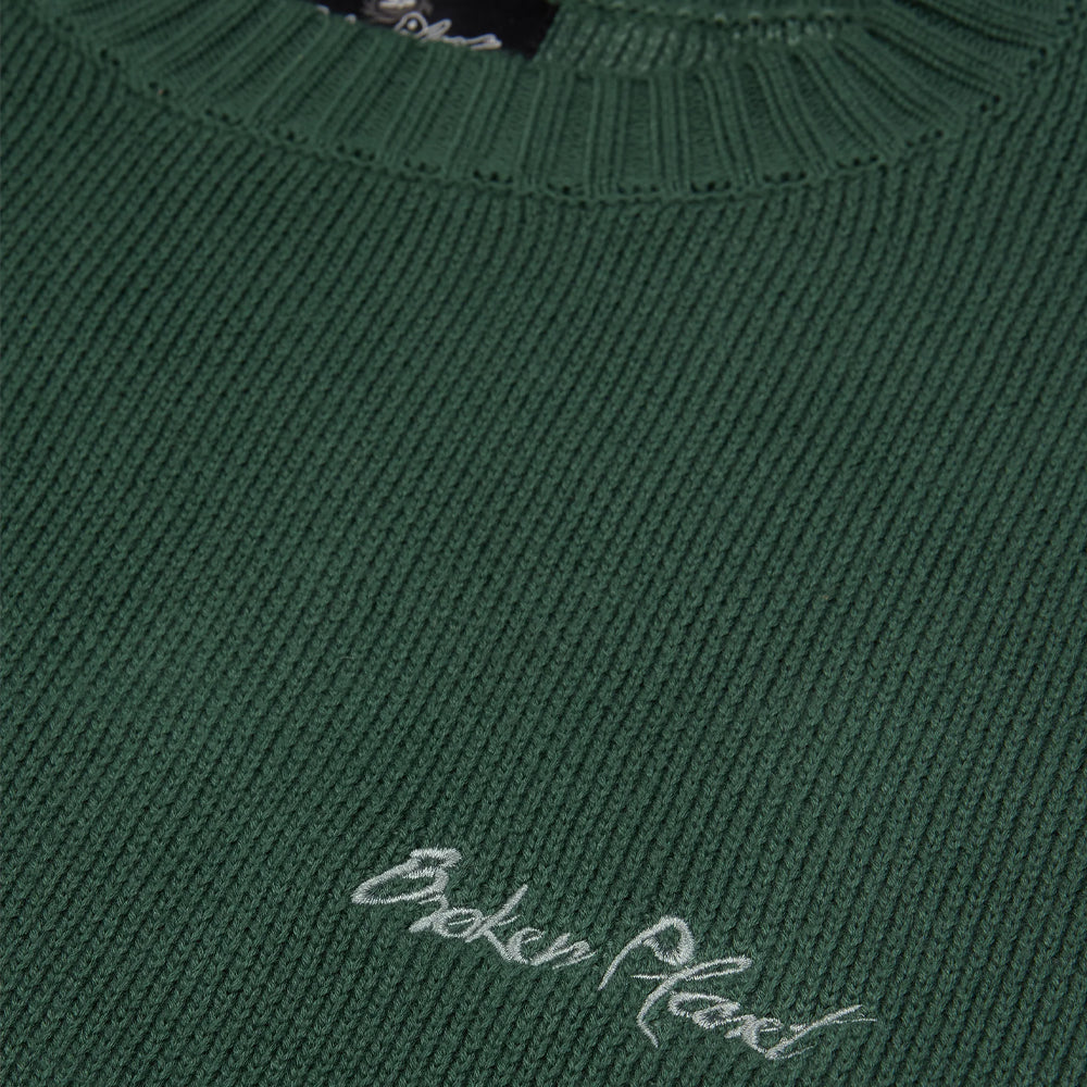 Broken Planet Market Knit Sweater - Forest Green