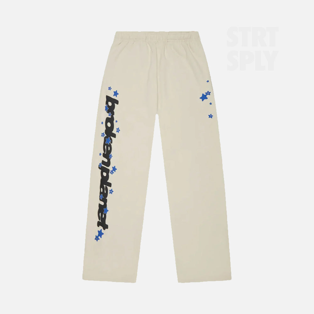 Broken Planet All The Stars Straight Leg Bottoms - Ivory White