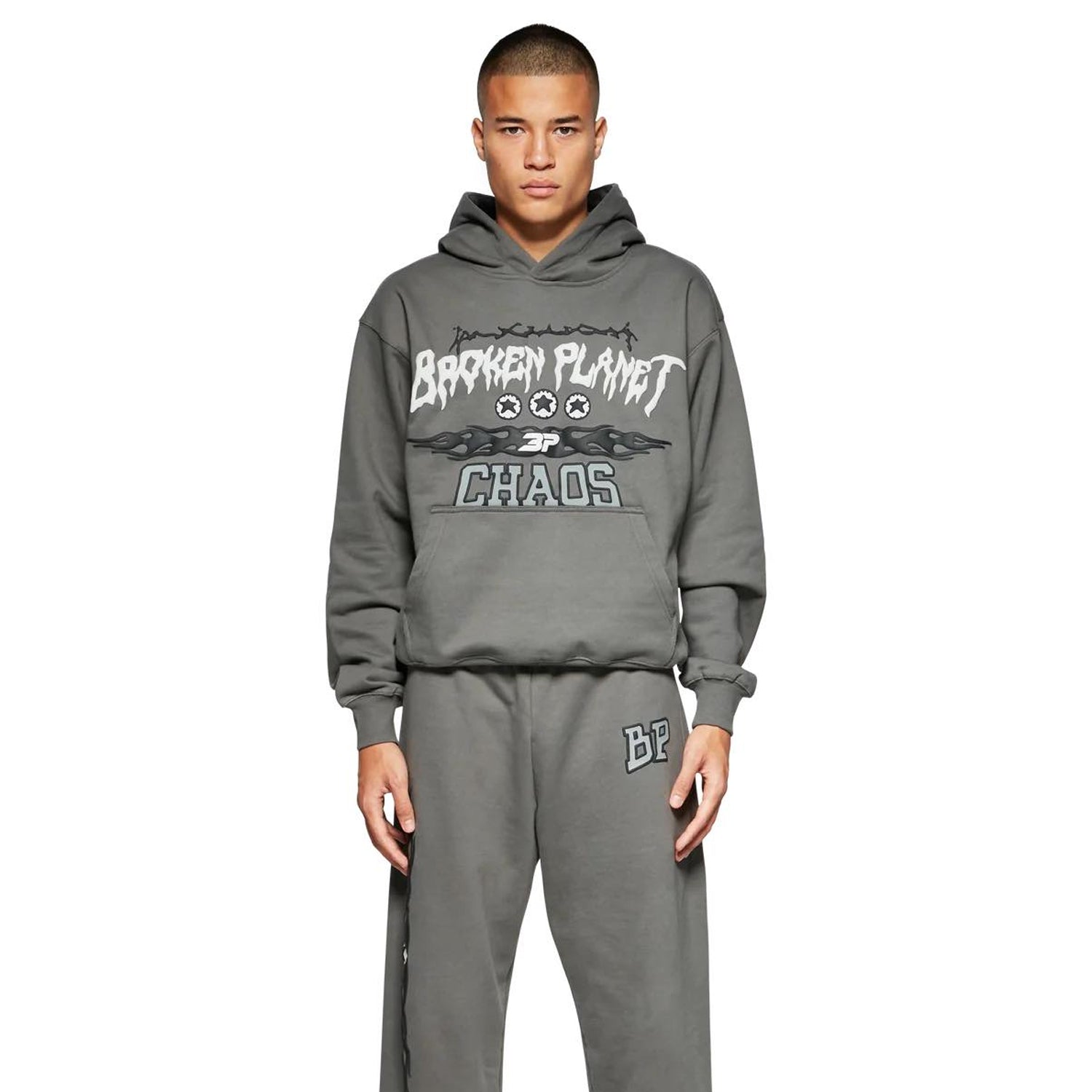 Broken Planet Market Chaos Hoodie - Gunmetal Grey