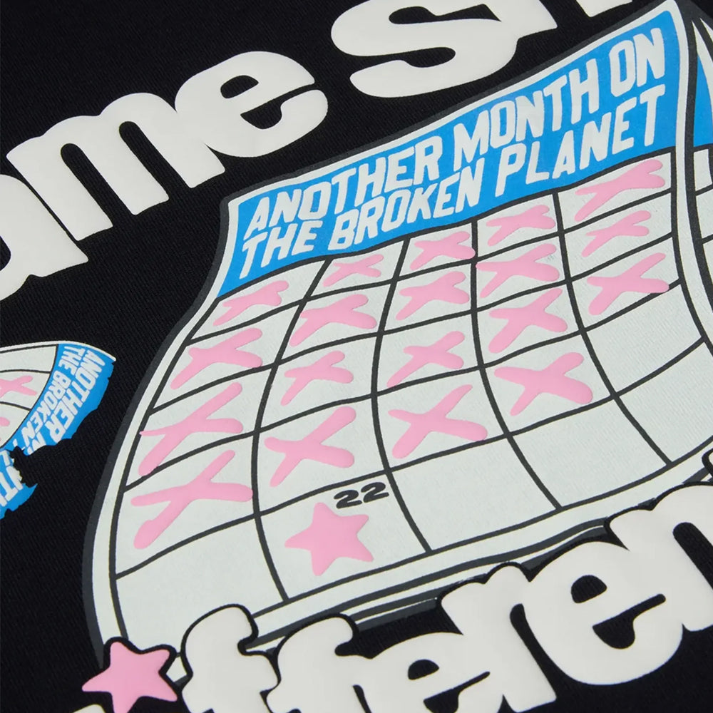 Broken Planet Different Day T-Shirt - Midnight Black