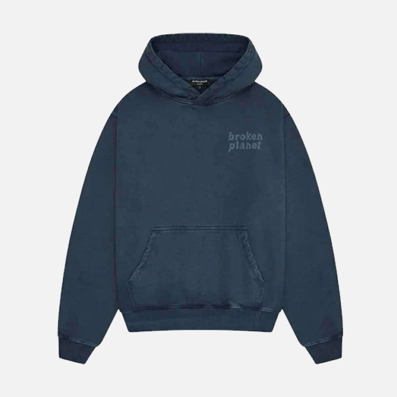 Broken Planet Basics Hoodie - Washed Outerspace Blue