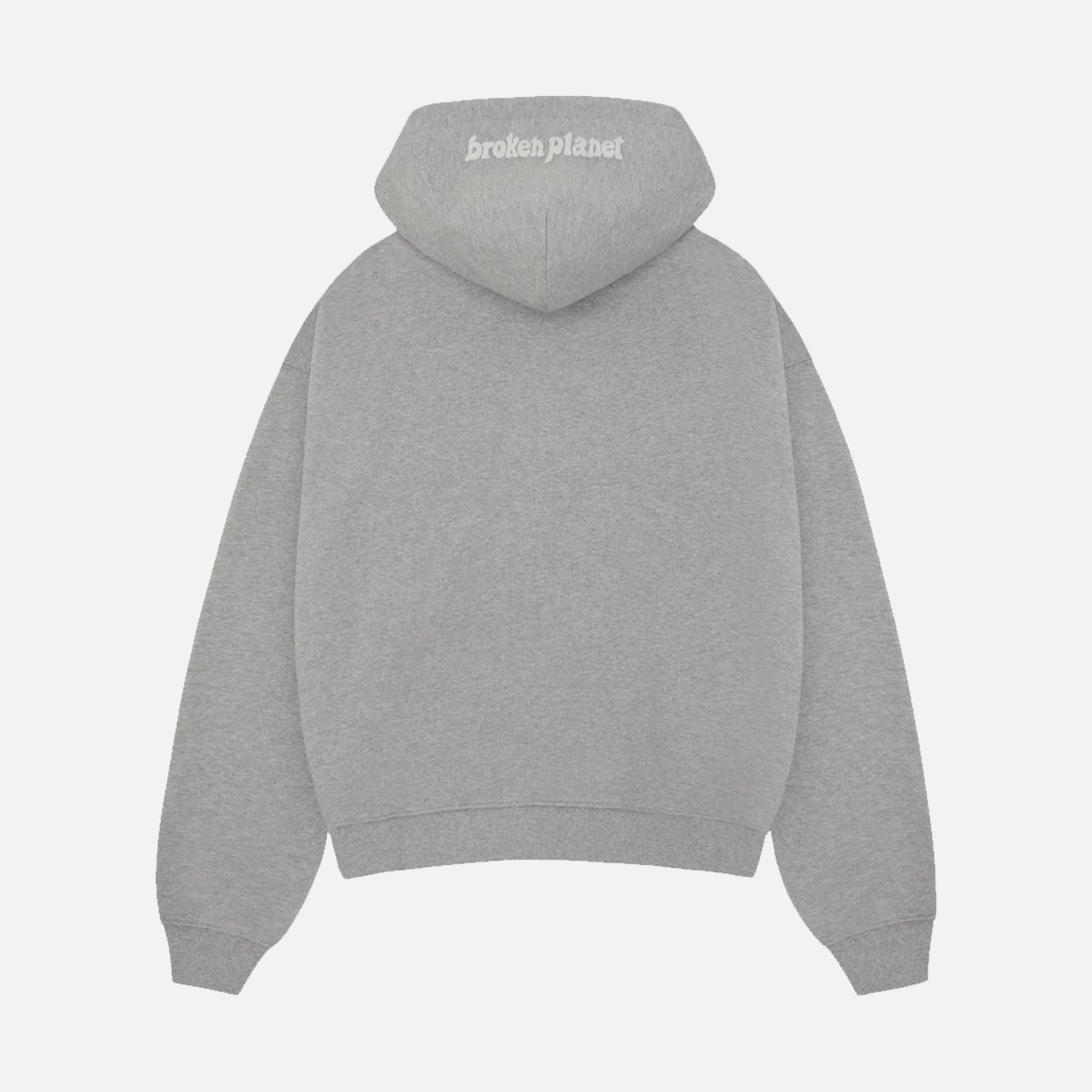 Broken Planet Zip-Up Hoodie - Heather Grey
