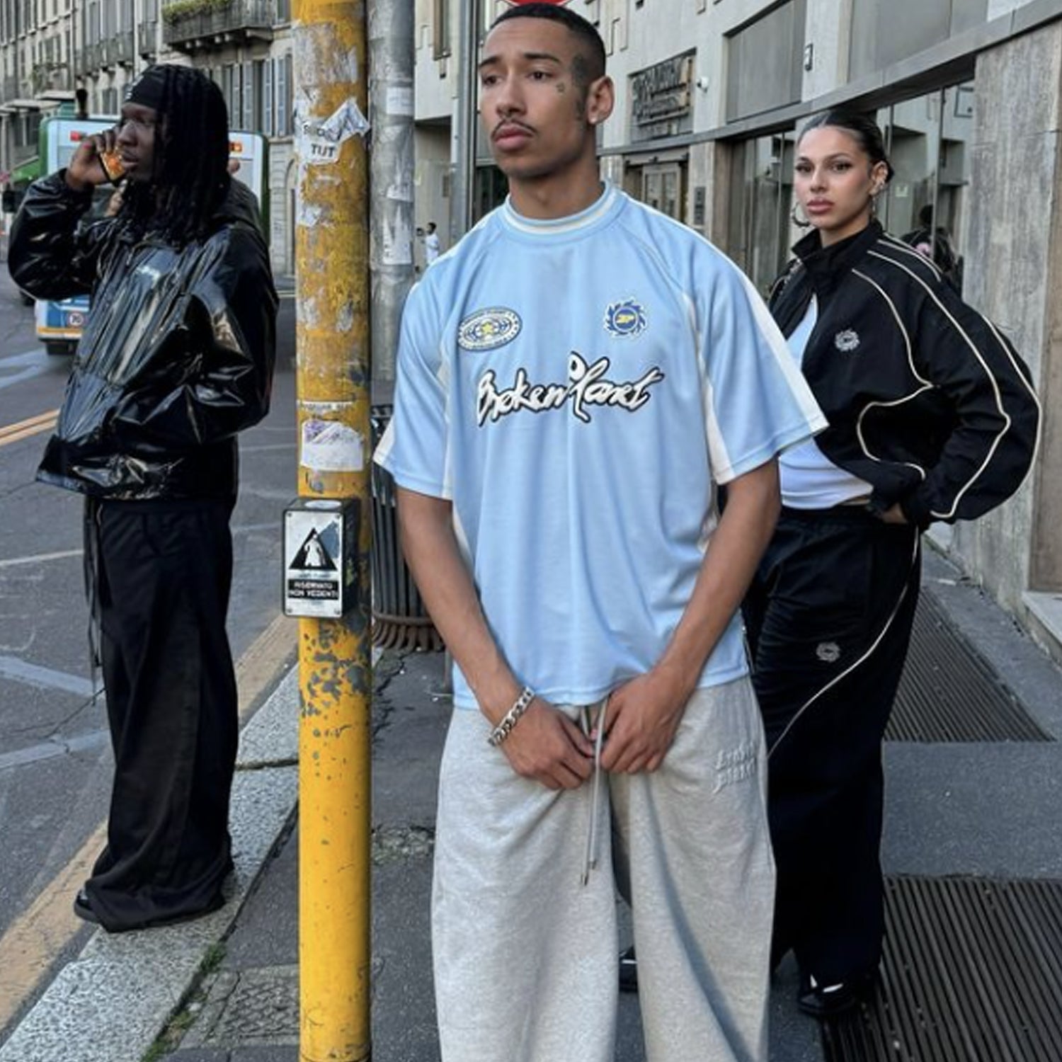 Broken Planet Market Football Jersey - Light Blue