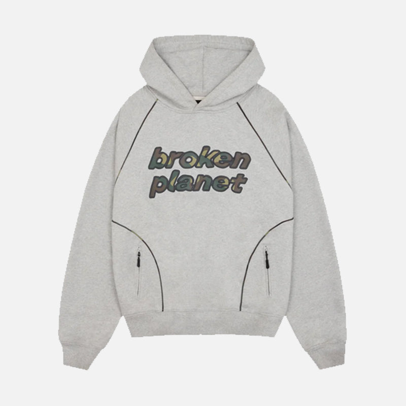 Broken Planet Performance Hoodie - Heather Grey