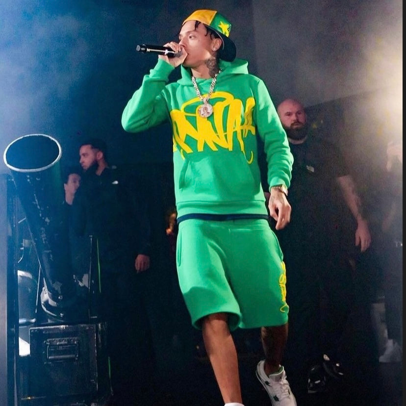 Syna World Team Hoodie + Short Twinset - Green / Yellow