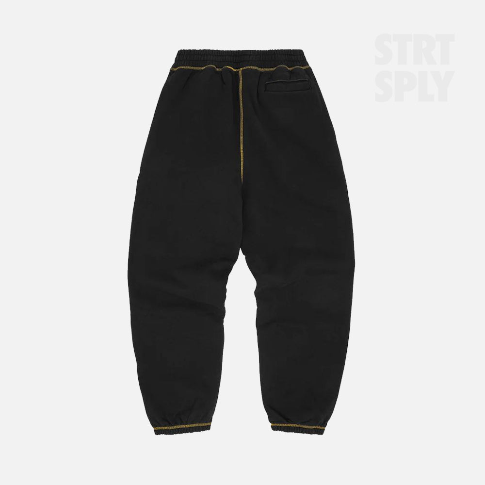 Corteiz RTW Alcatraz Contrast Sweatpant - Black / Yellow