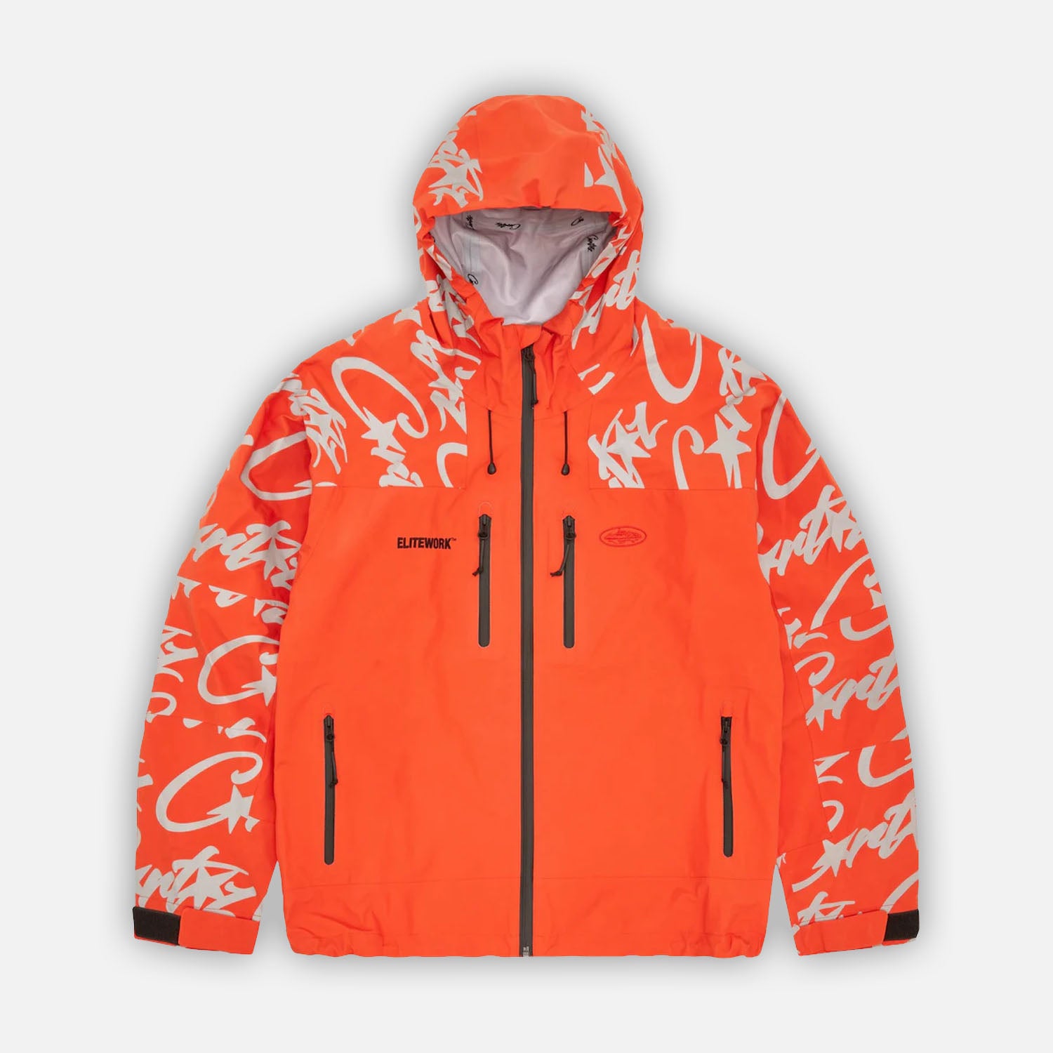 Corteiz RTW Elitework Waterproof Shell Jacket - Orange