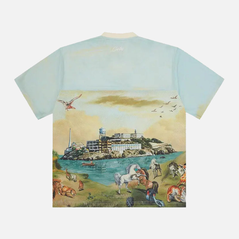 Corteiz RTW Narnia Jersey - Blue / Cream