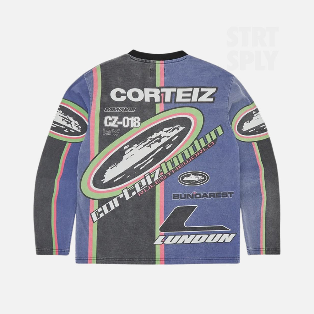 Corteiz RTW Supercross Cotton Jersey - Blue