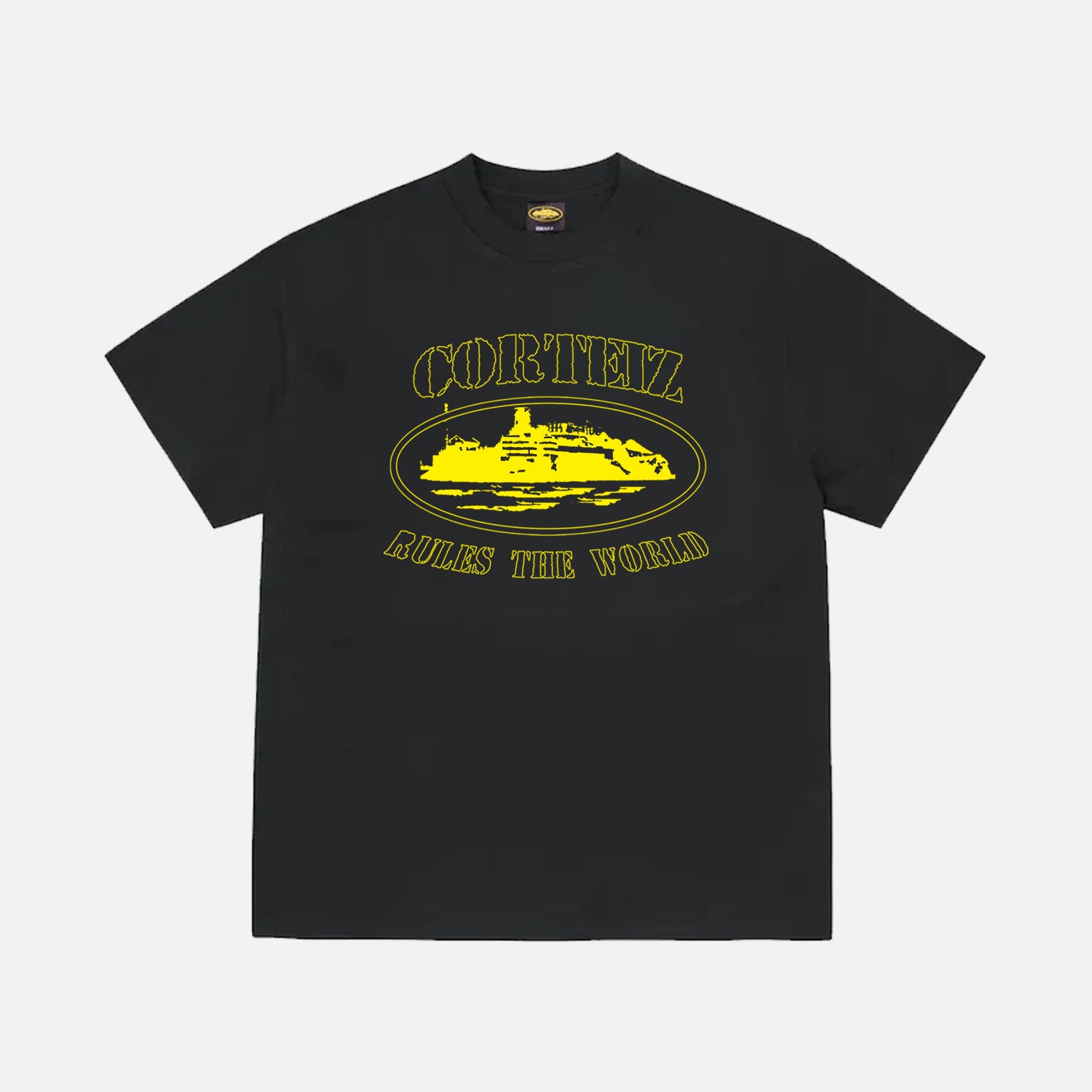 Corteiz RTW OG Alcatraz T-Shirt - Black / Yellow