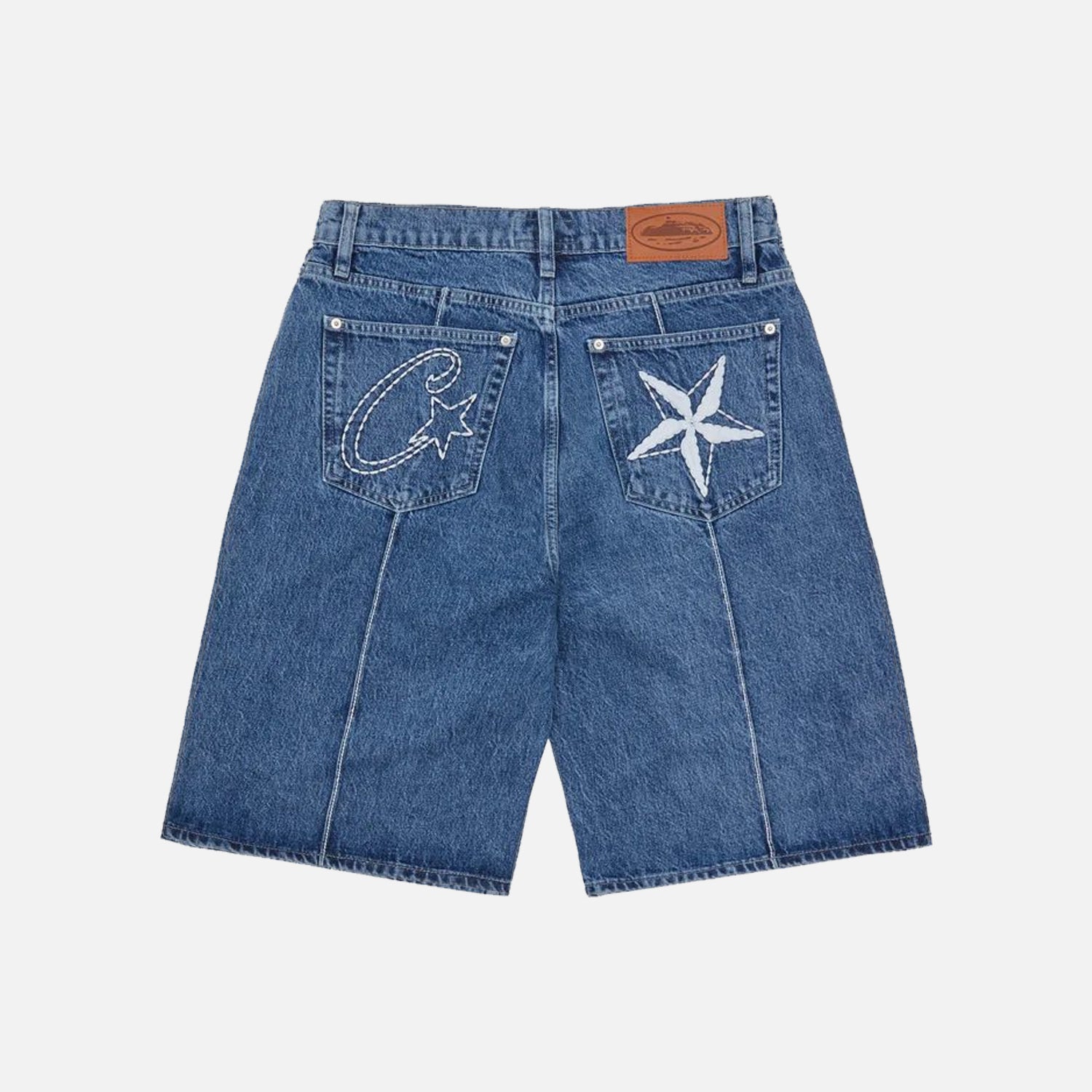 Corteiz RTW C-Star Denim Jorts - Faded Blue