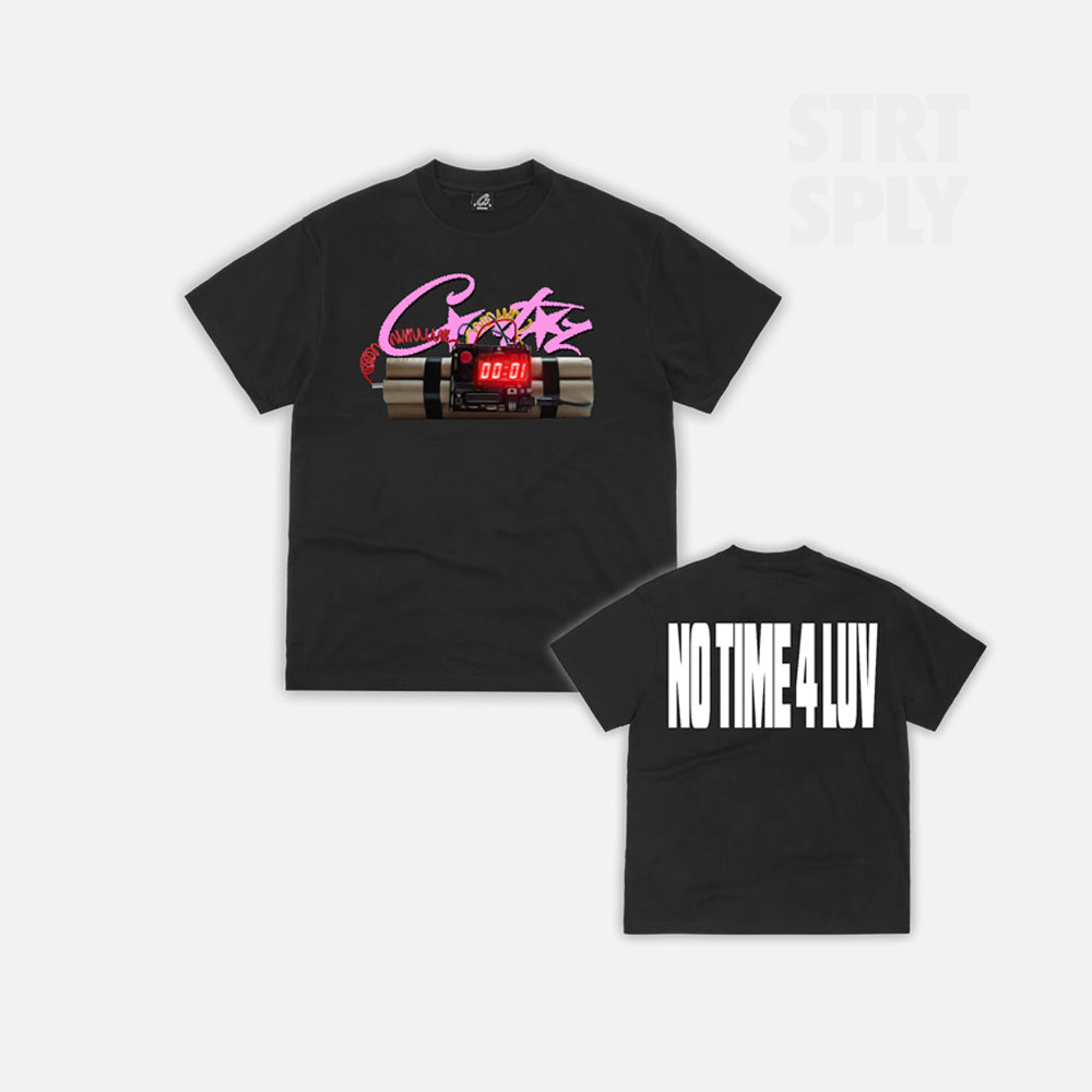 Corteiz RTW No Time 4 Luv T-Shirt - Black