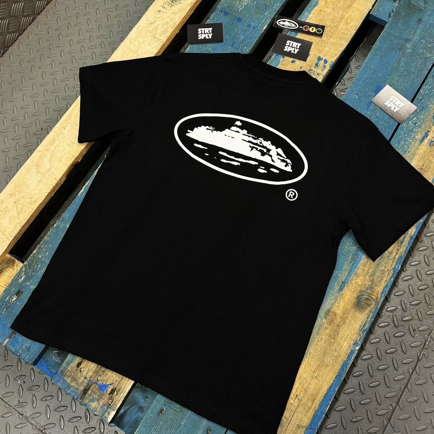 Corteiz RTW OG Island T-Shirt - Black / White