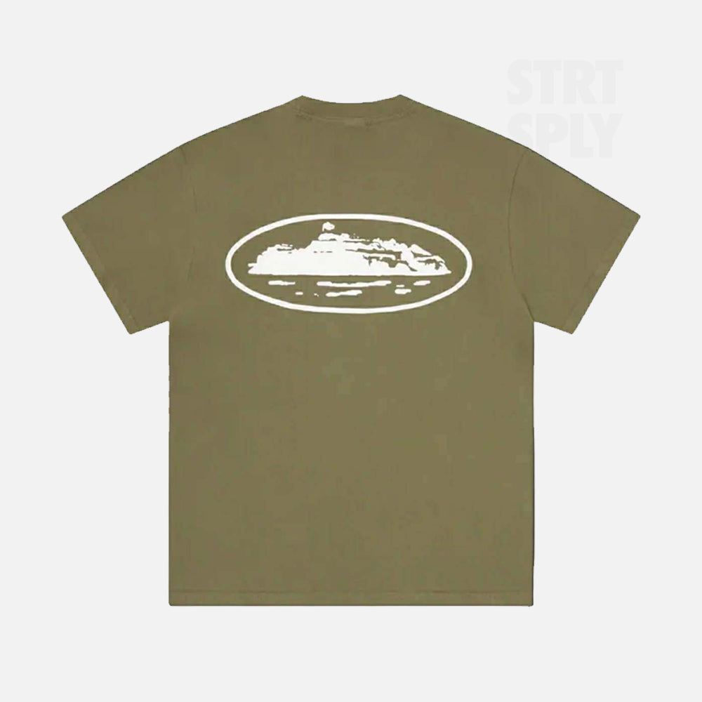 Corteiz RTW Island Puff Print T-Shirt - Olive