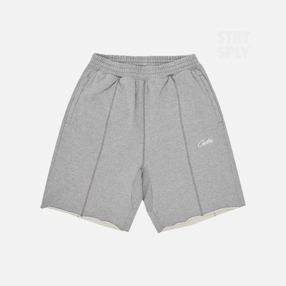 Corteiz RTW HMP Raw Hem Shorts - Heather Grey