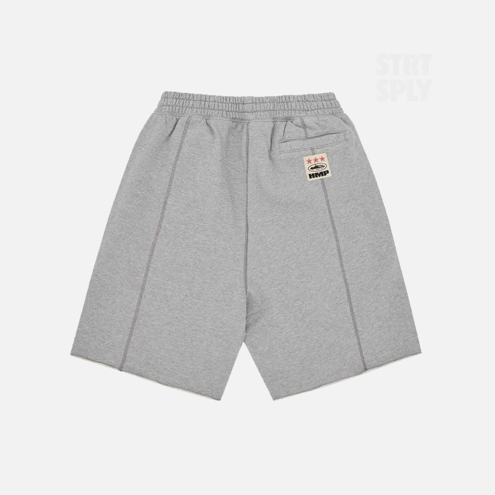 Corteiz RTW HMP Raw Hem Shorts - Heather Grey