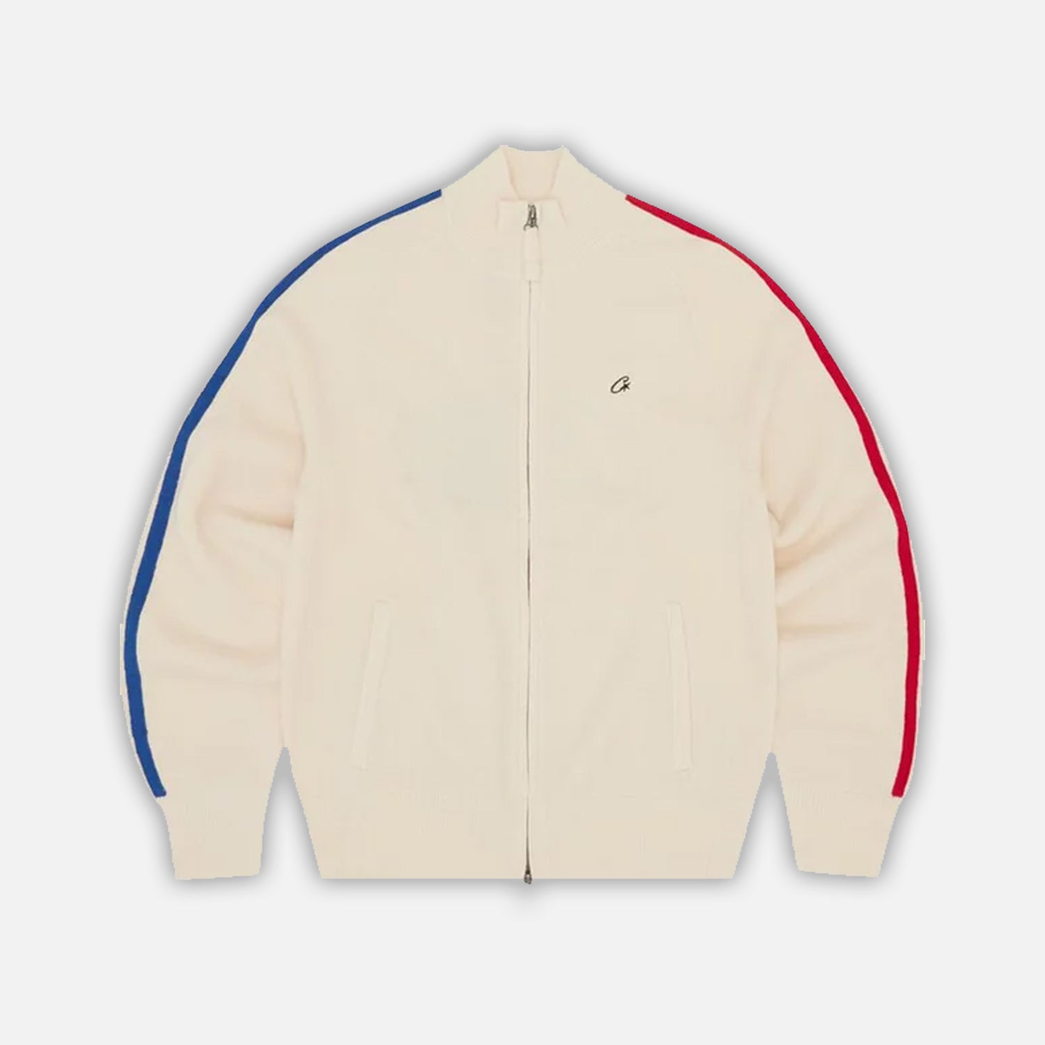 Corteiz RTW Knit Zip Up Fleece - Cream