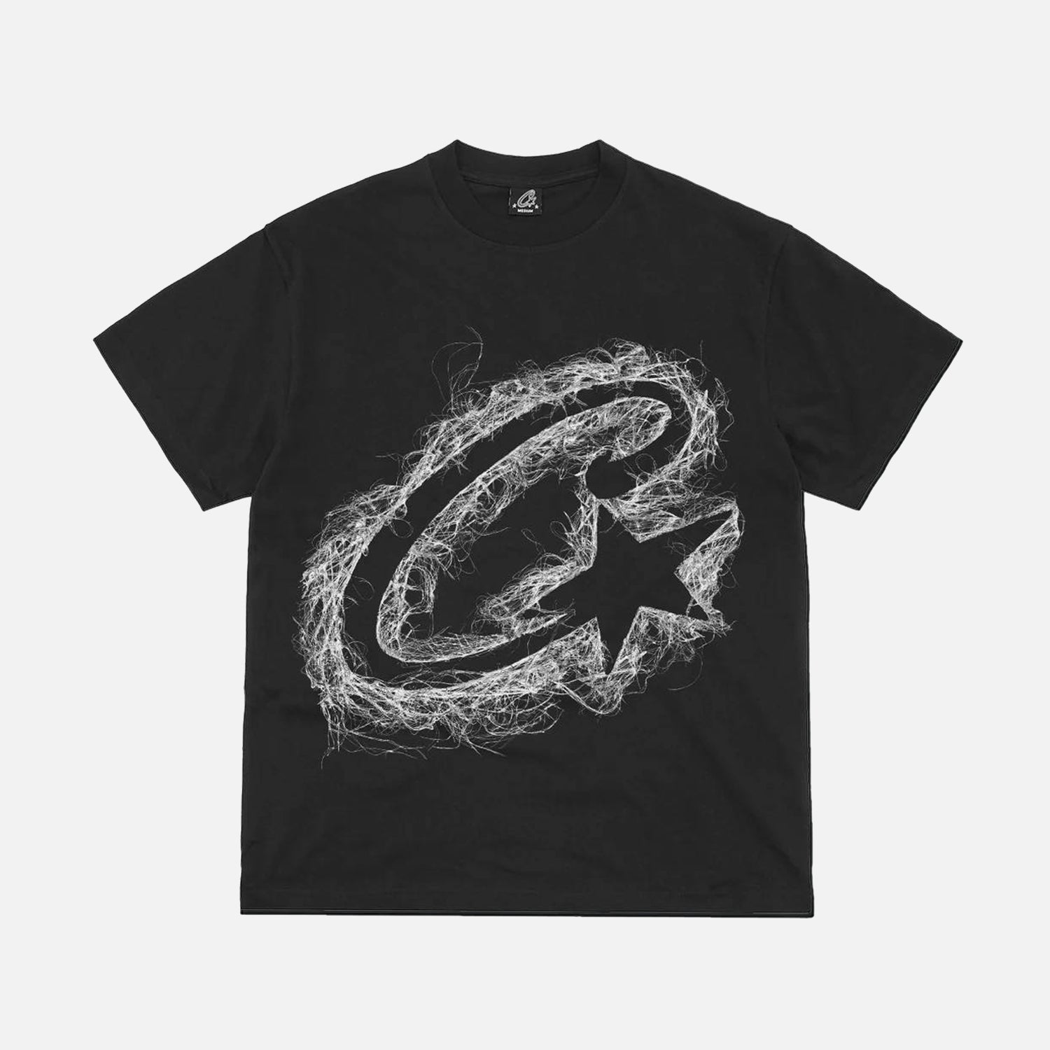 Corteiz RTW C Star String T-Shirt - Black / White