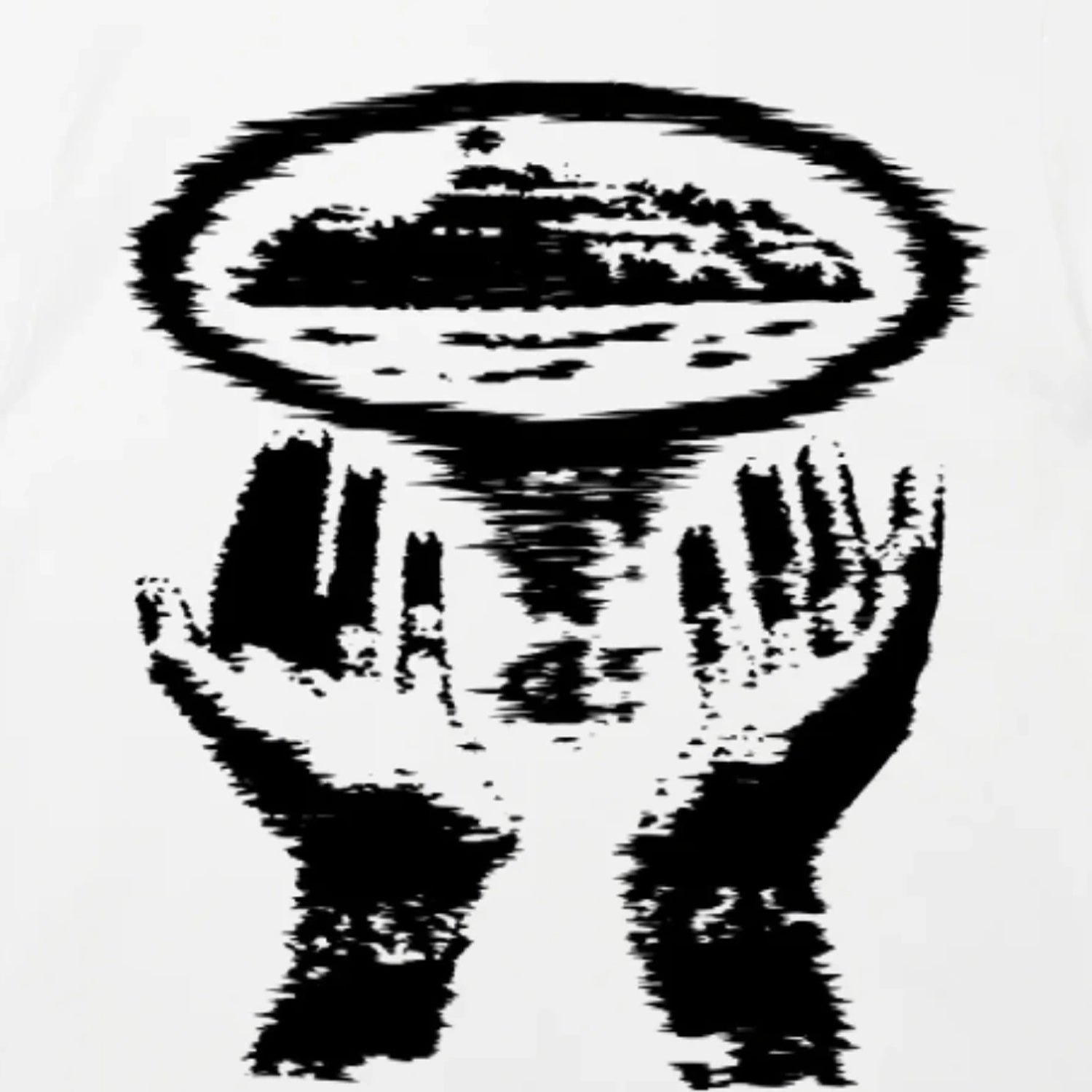 Corteiz RTW Vortex Hands T-Shirt - White / Black