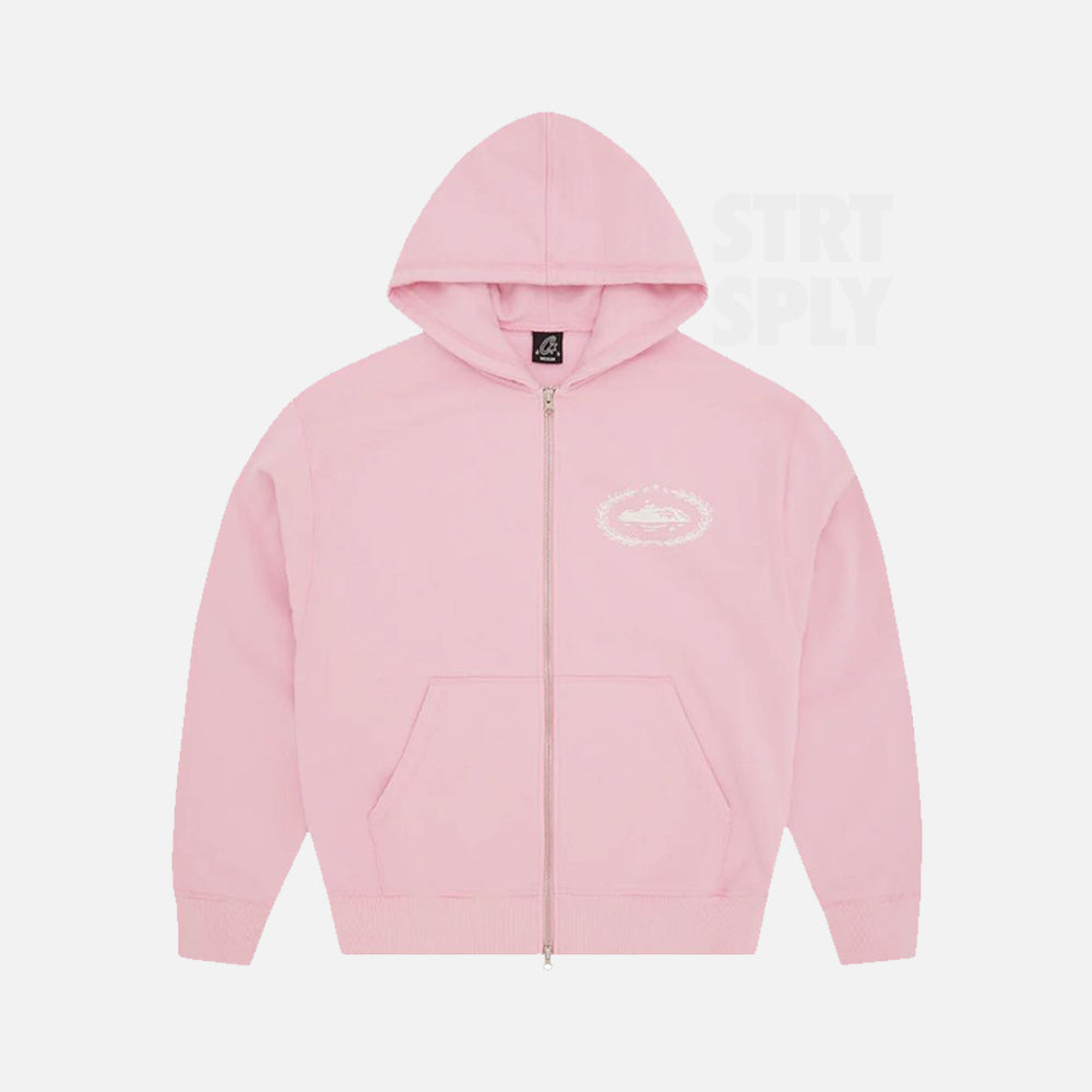 Corteiz RTW Superior Royale Zip Hoodie - Pink