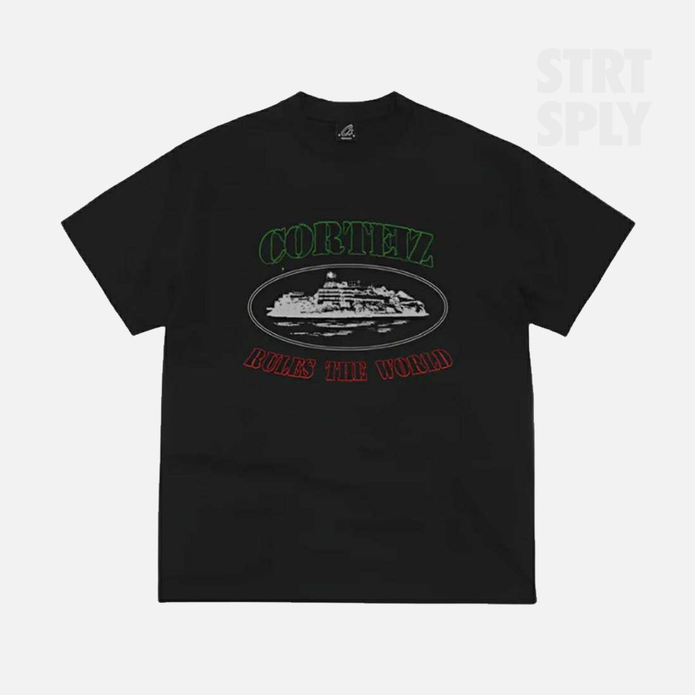 Corteiz RTW OG Alcatraz Italia T-Shirt - Black