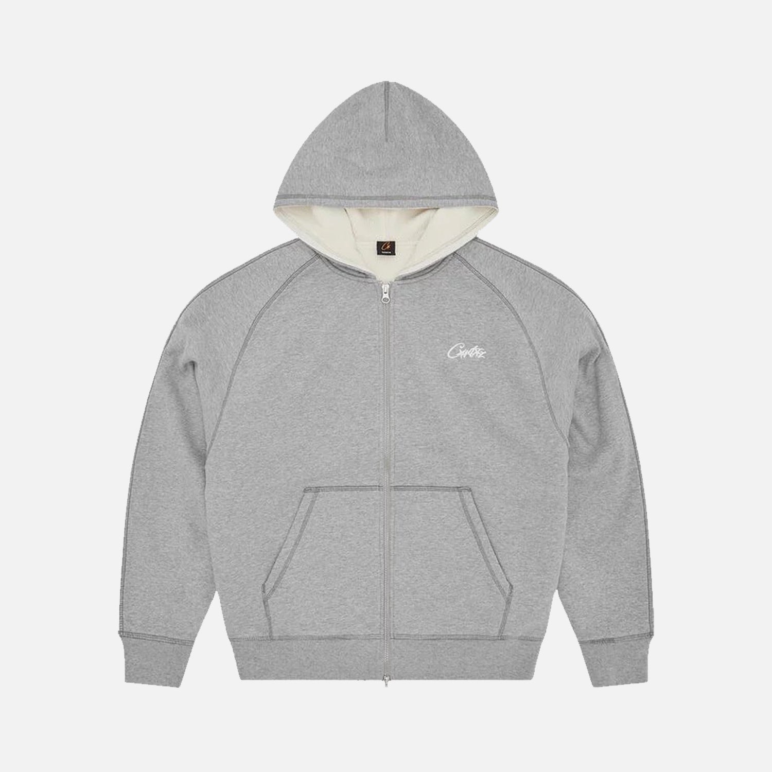 Corteiz RTW HMP Thermal Zip Hoodie - Heather Grey