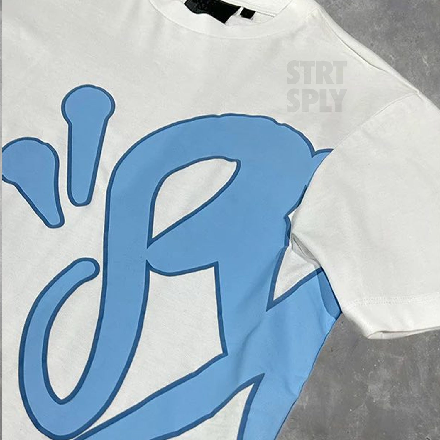 Syna World T-Shirt & Shorts Logo Set - White / Blue