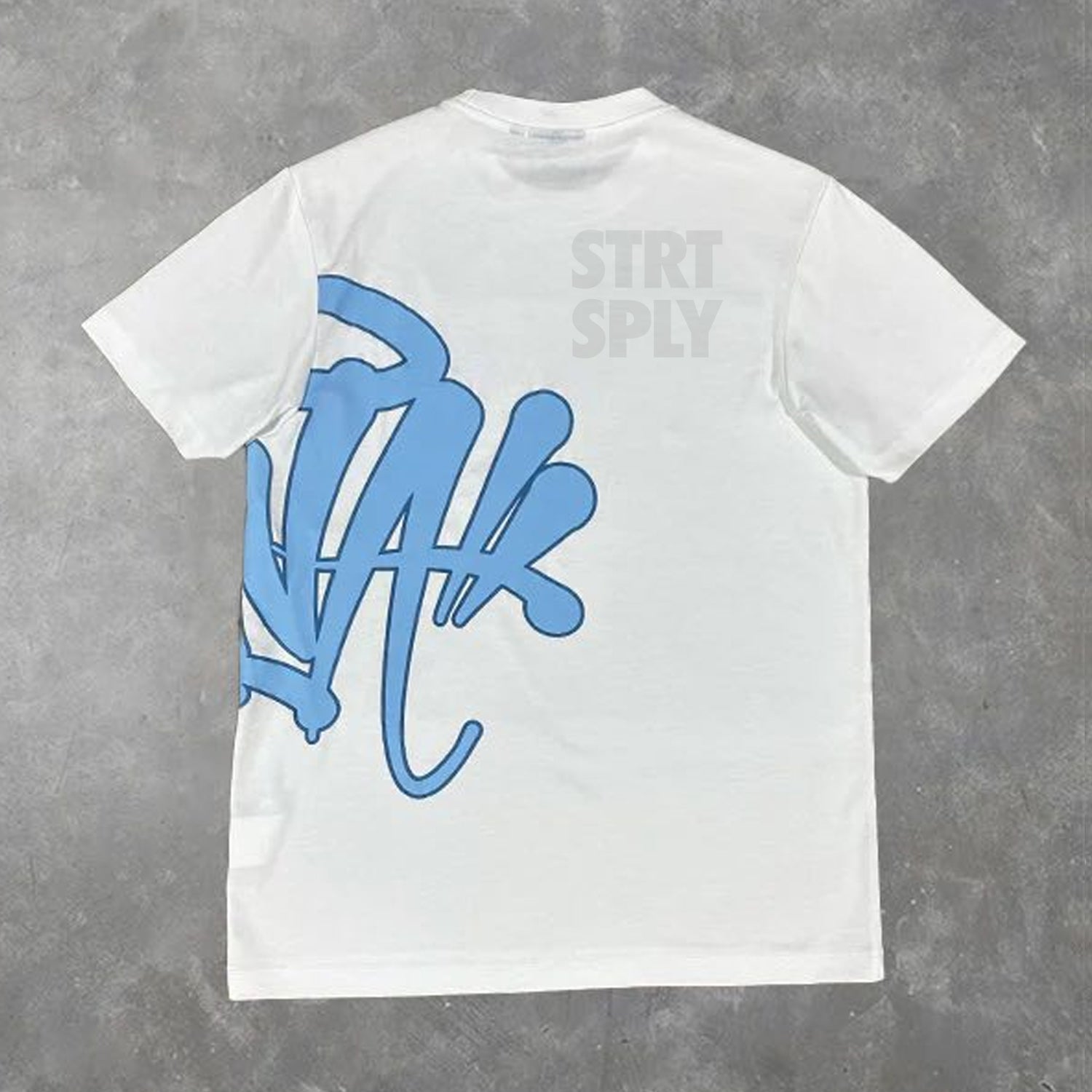 Syna World T-Shirt & Shorts Logo Set - White / Blue