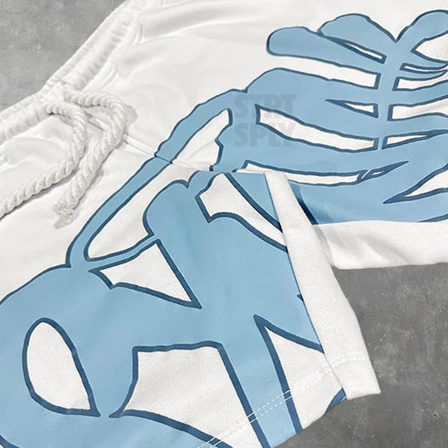 Syna World T-Shirt & Shorts Logo Set - White / Blue