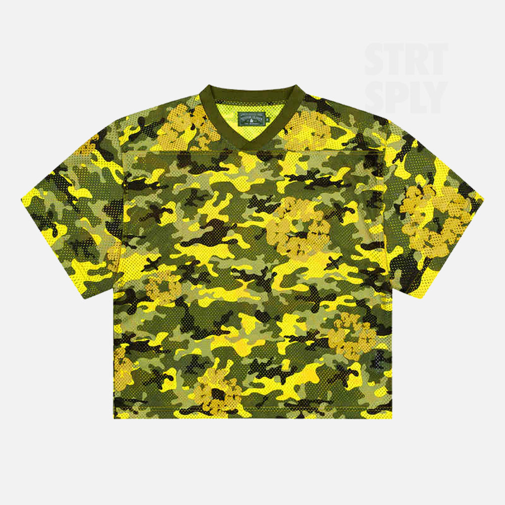 Denim Tears Camo Wreath Mesh Jersey - Yellow Camo
