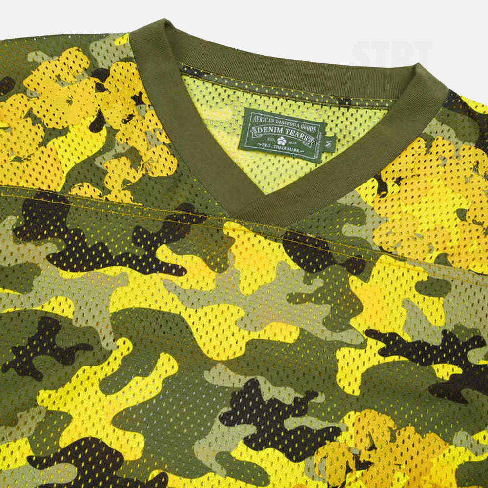 Denim Tears Camo Wreath Mesh Jersey - Yellow Camo