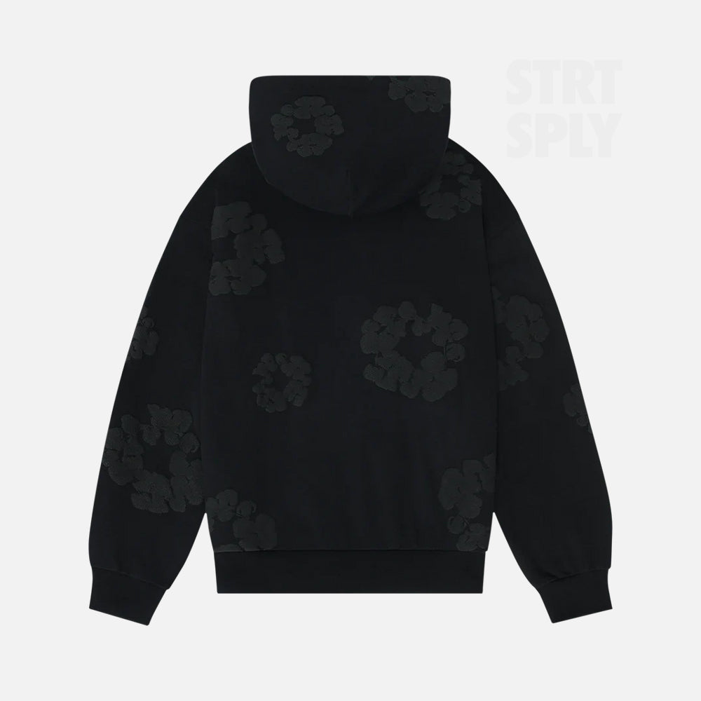 Denim Tears Cotton Wreath Hoodie - Triple Black