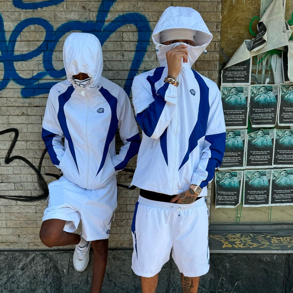 Syna World Vortex Woven Jacket - White / Blue